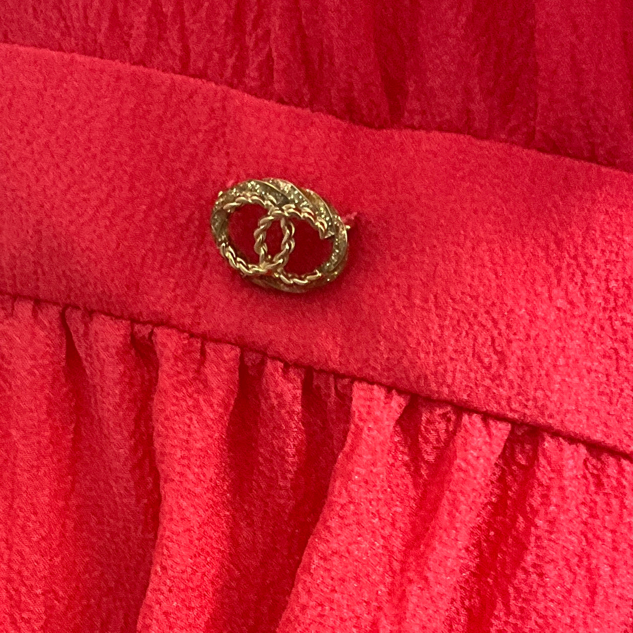 Chanel Fuchsia 2021 Ruffled Silk Chiffon Cocktail Dress