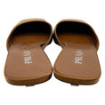 Load image into Gallery viewer, Prada Brown Satin Square Toe Mules with Logo Heel
