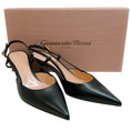 Load image into Gallery viewer, Gianvito Rossi Black Leather Ascent 55 Slingback Pumps
