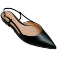 Load image into Gallery viewer, Gianvito Rossi Black Leather Ascent 05 Slingback Flats

