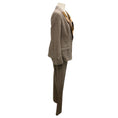 Load image into Gallery viewer, Dolce & Gabbana Brown Chevron Tweed Jacket and Pant Suit Set
