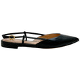 Load image into Gallery viewer, Gianvito Rossi Black Leather Ascent 05 Slingback Flats
