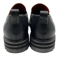 Load image into Gallery viewer, Loro Piana Black Leather Lug Sole Loafers with Charcoal Cashmere
