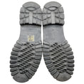 Load image into Gallery viewer, Loro Piana Black Leather Lug Sole Loafers with Charcoal Cashmere
