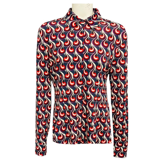 La DoubleJ Multicolor Flowy Jersey Melty Fitted Shirt
