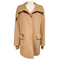 Load image into Gallery viewer, Akris Punto Camel Knit Trimmed Button Front Wool Coat
