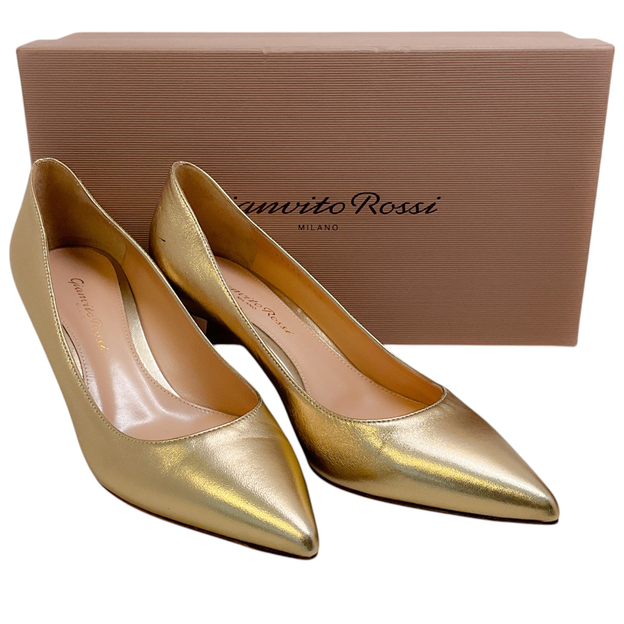 Gianvito Rossi Mekong Gold Gianvito 55 Pumps