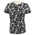Load image into Gallery viewer, Hermes Black / White Printed Short Sleeved Cotton Top
