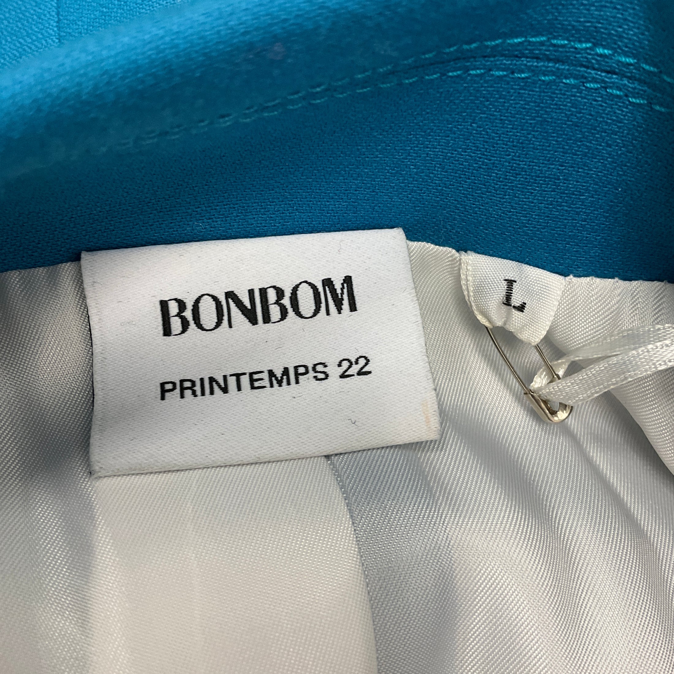 BONBOM Turquoise Spring 2022 Biker Cut Hourglass Blazer