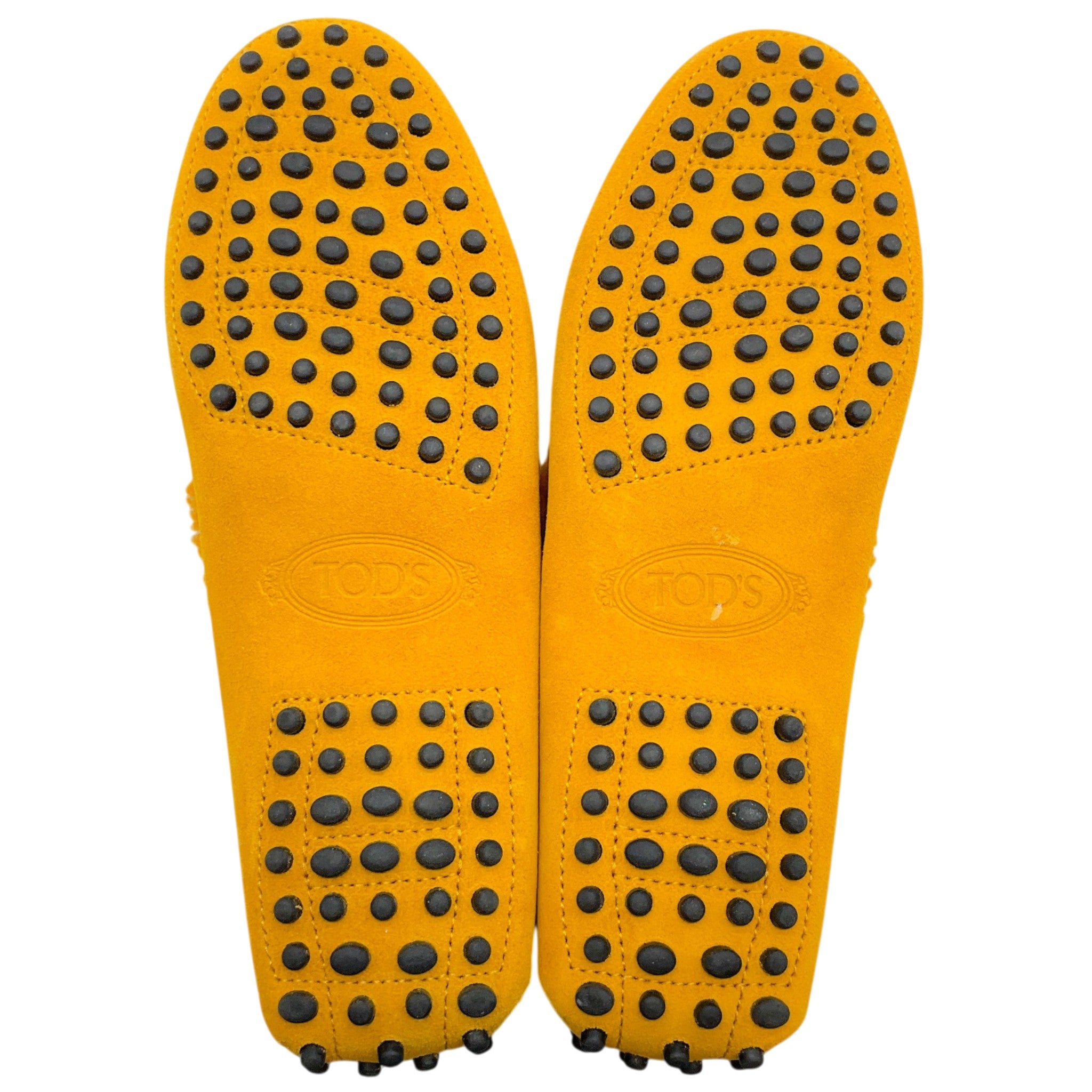 Tod's Orange Shearling Driving Loafers