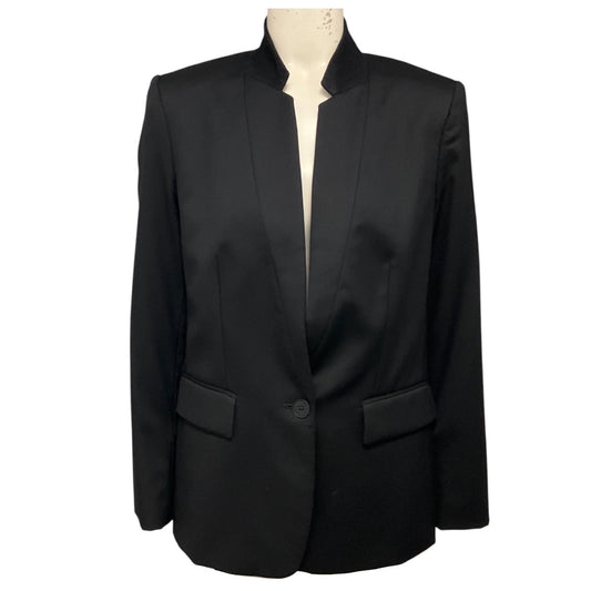 Stella McCartney Black One Button Stand Collar Blazer