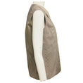 Load image into Gallery viewer, Hermes Taupe / Light Blue / Black Striped Sleeveless Cotton Foldover Top
