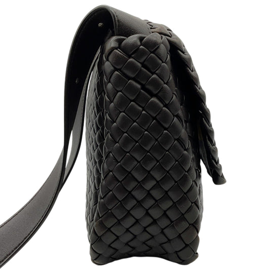 Bottega Veneta Brown Nappa Intreccicio Padded Cobble Shoulder Bag
