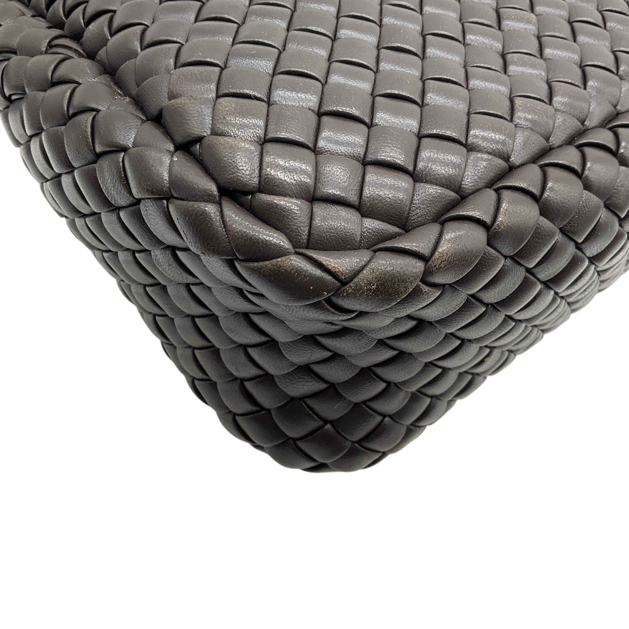 Bottega Veneta Brown Nappa Intreccicio Padded Cobble Shoulder Bag