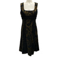 Load image into Gallery viewer, Badgley Mischka Black / Gold Metallic Brocade Jacket and Dress Two-Piece Set
