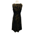 Load image into Gallery viewer, Badgley Mischka Black / Gold Metallic Brocade Jacket and Dress Two-Piece Set
