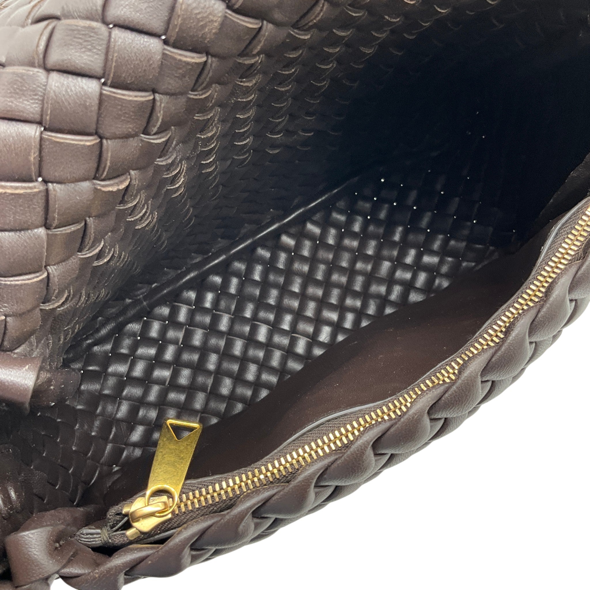 Bottega Veneta Brown Nappa Intreccicio Padded Cobble Shoulder Bag