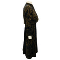 Load image into Gallery viewer, Badgley Mischka Black / Gold Metallic Brocade Jacket and Dress Two-Piece Set
