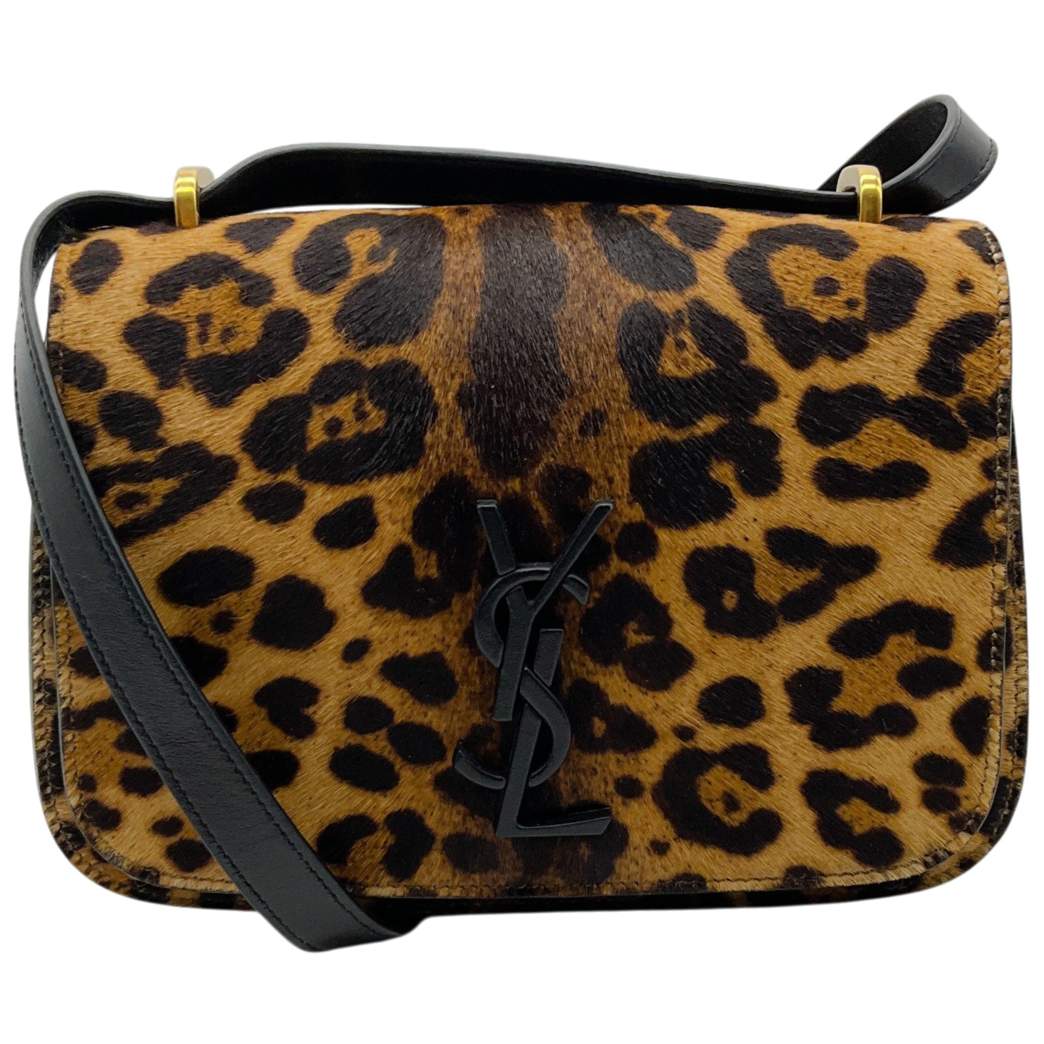 Saint Laurent Brown / Black Monogram Spontini Crossbody Bag
