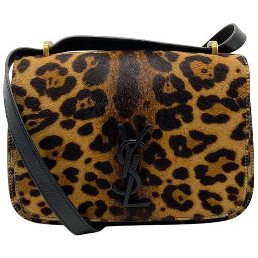 Saint Laurent Brown / Black Monogram Spontini Crossbody Bag
