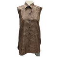 Load image into Gallery viewer, Christian Dior Brown / Black Gingham Check Sleeveless Top
