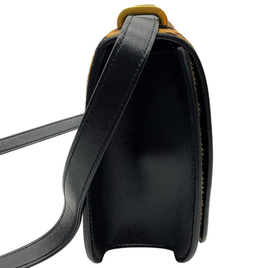 Saint Laurent Brown / Black Monogram Spontini Crossbody Bag
