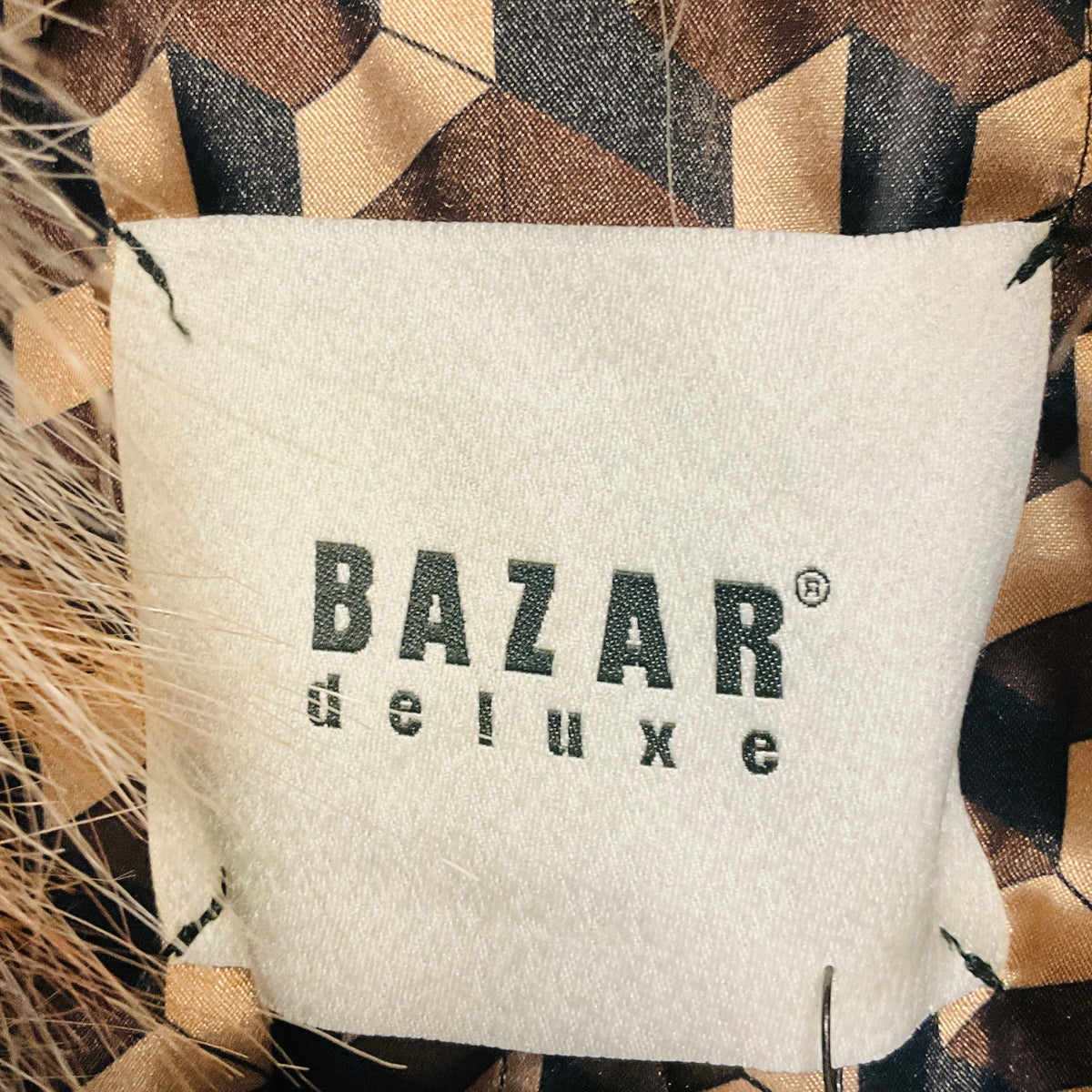 Bazar Deluxe Green Cotton Parka Coat with Faux Fur Trim