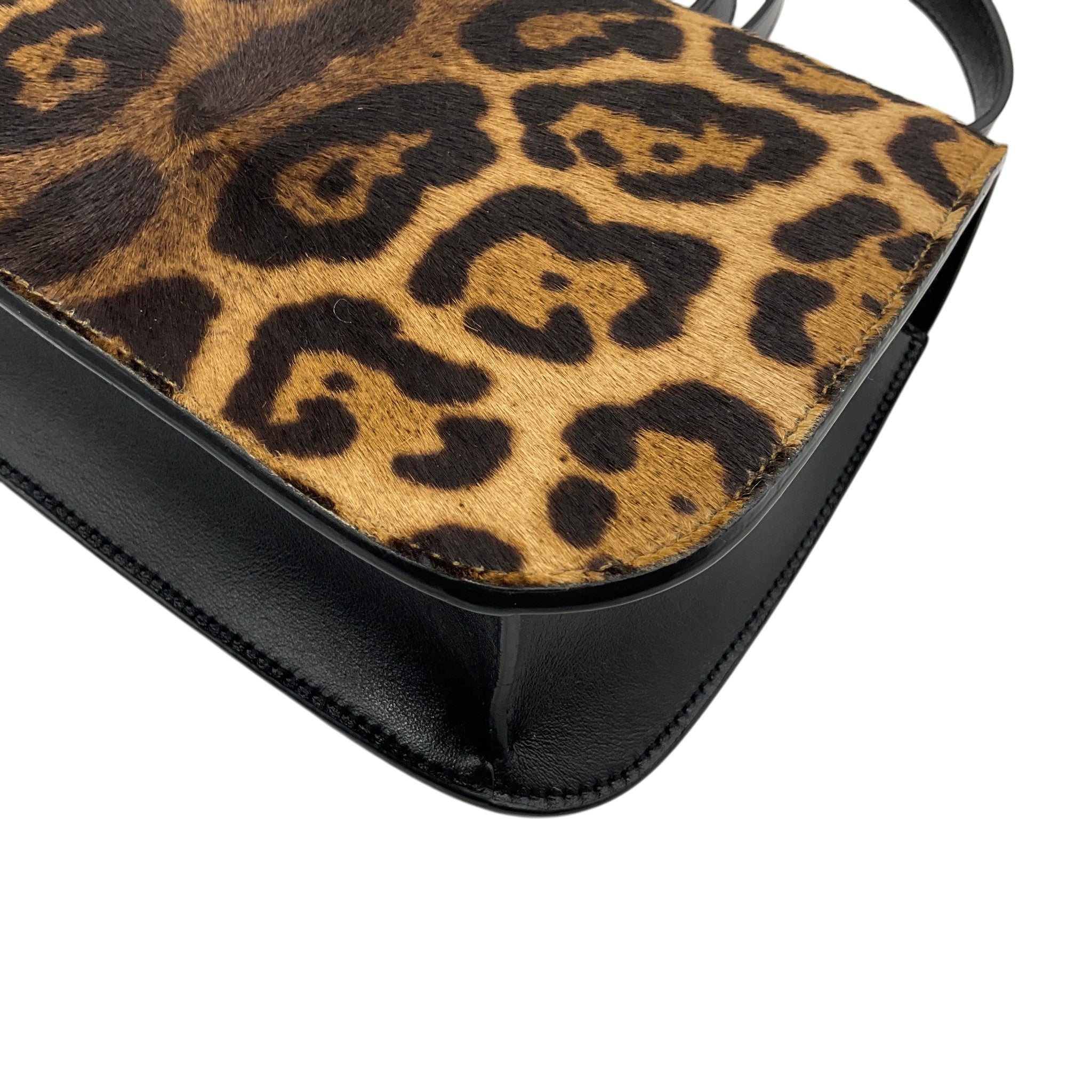 Saint Laurent Brown / Black Monogram Spontini Crossbody Bag