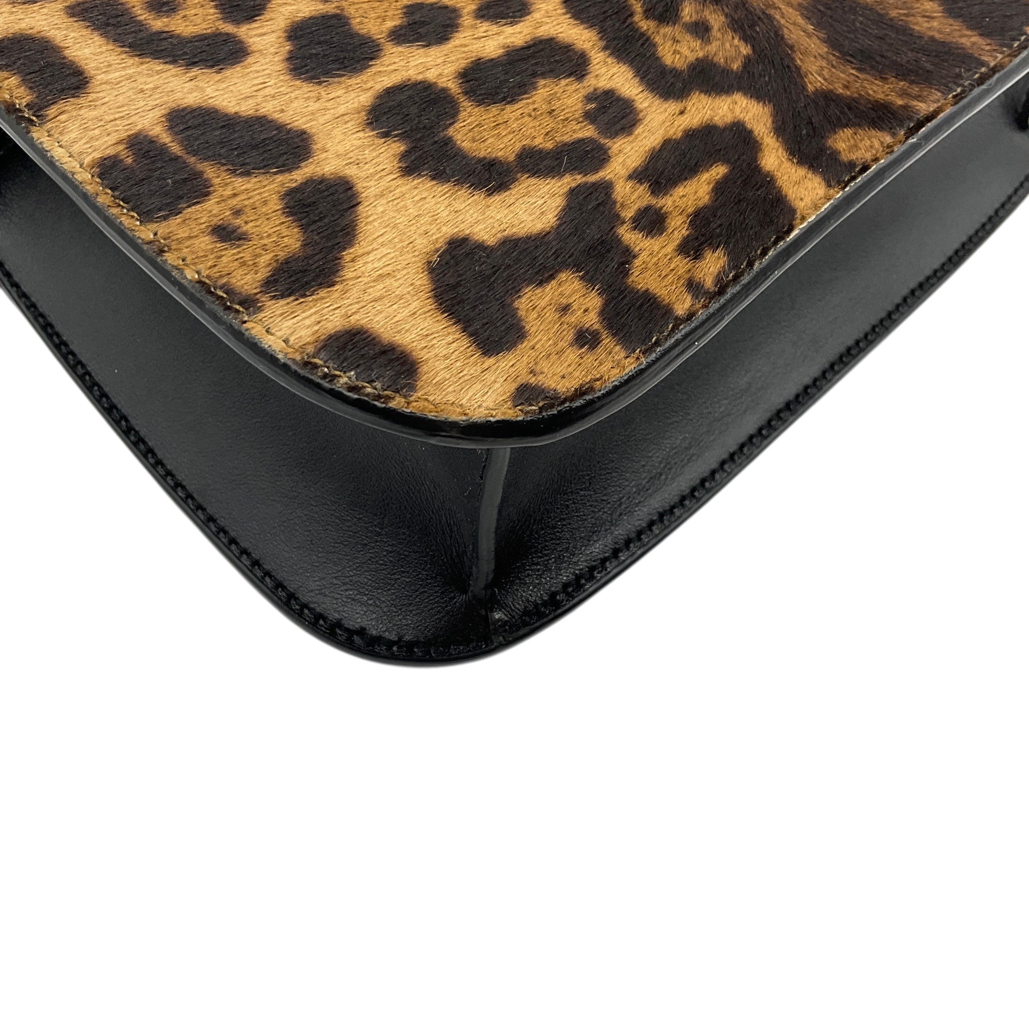Saint Laurent Brown / Black Monogram Spontini Crossbody Bag