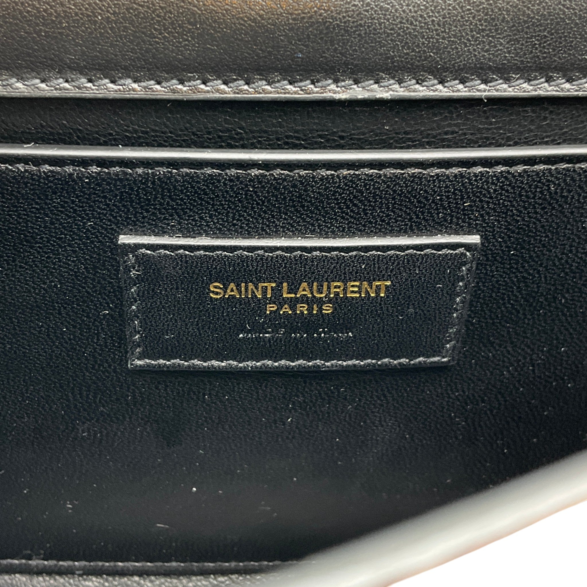 Saint Laurent Brown / Black Monogram Spontini Crossbody Bag