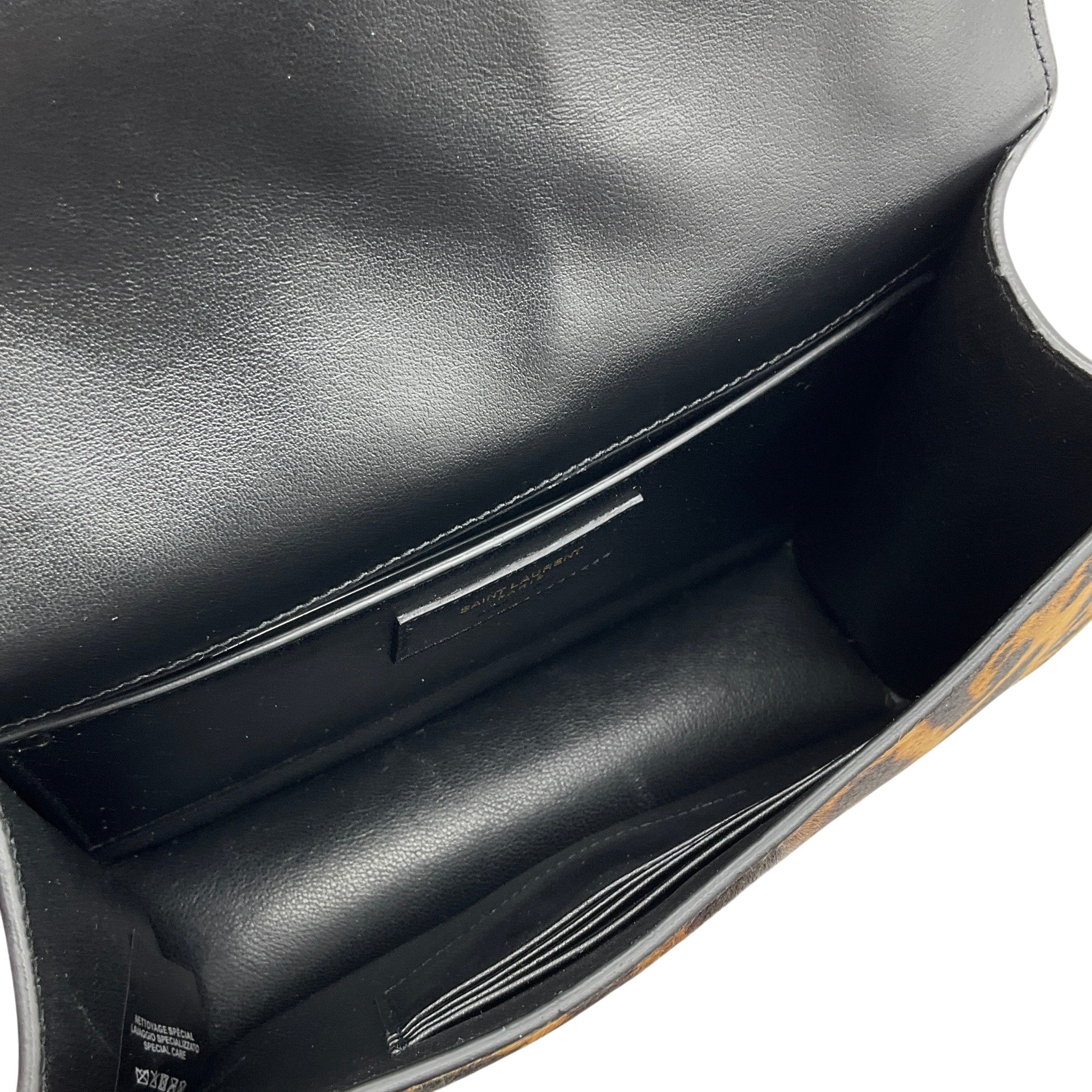Saint Laurent Brown / Black Monogram Spontini Crossbody Bag