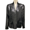 Load image into Gallery viewer, TSE Charcoal Grey Sequined Cashmere Knit Cardigan Sweater
