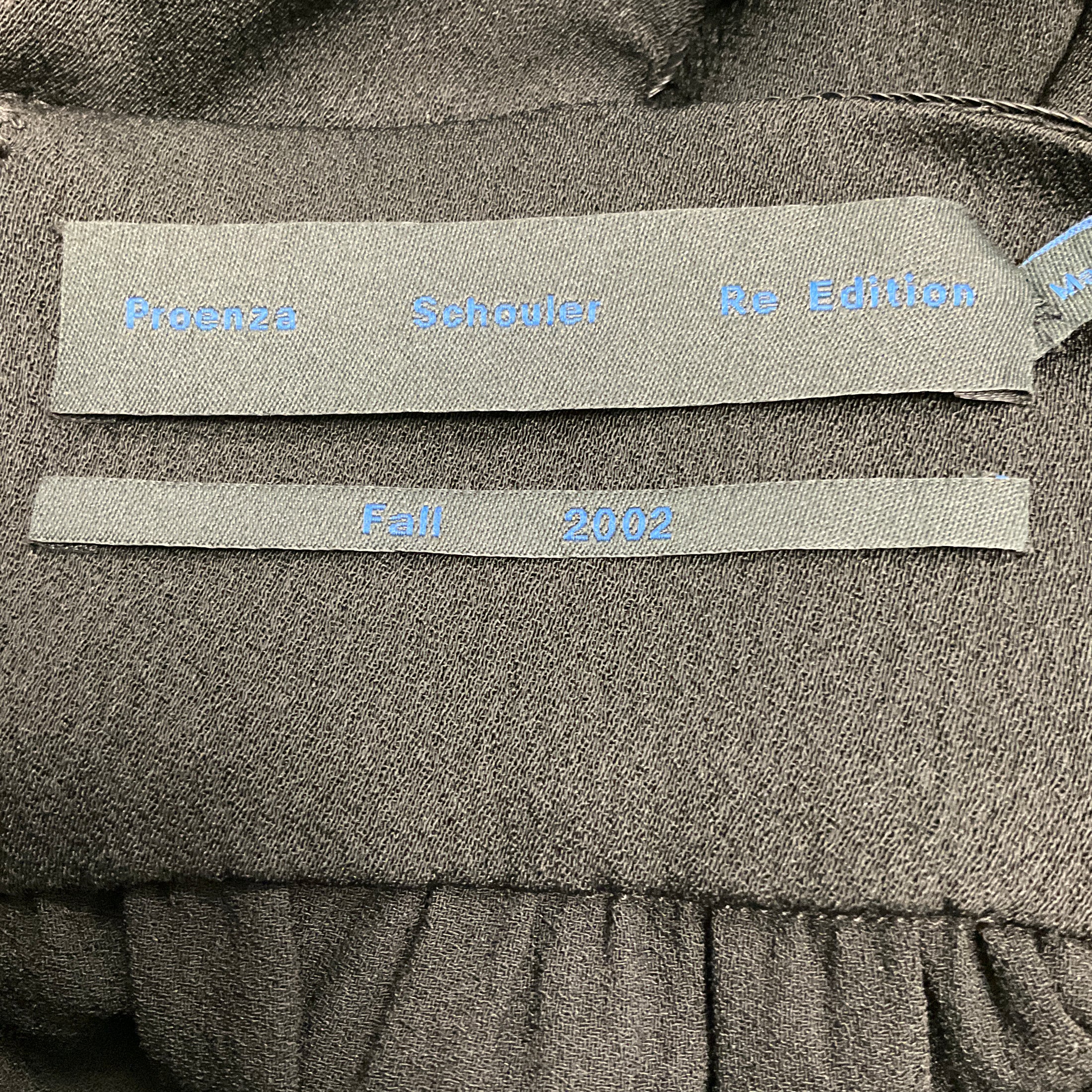 Proenza Schouler Black Re Edition Fall 2002 Textured Crepe Sequin Tank