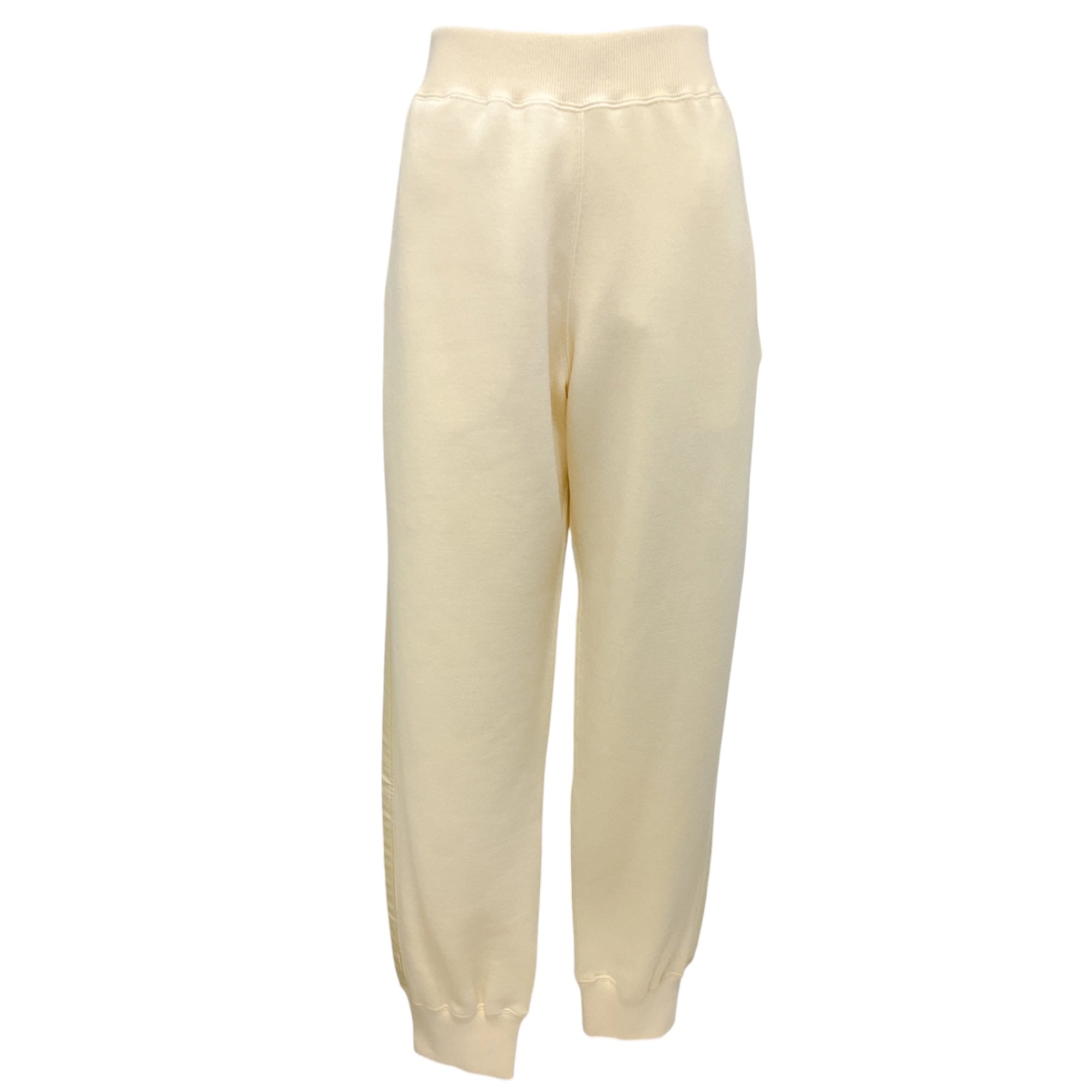 Jil Sander Coconut 2023 Wool Cotton Double Face Brushed Terry Joggers