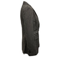 Load image into Gallery viewer, Ralph Lauren Collection Black Crystal Embellished Striped Wool Blazer
