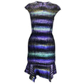 Load image into Gallery viewer, Peter Pilotto Purple / Green Multi Printed Silk Dress
