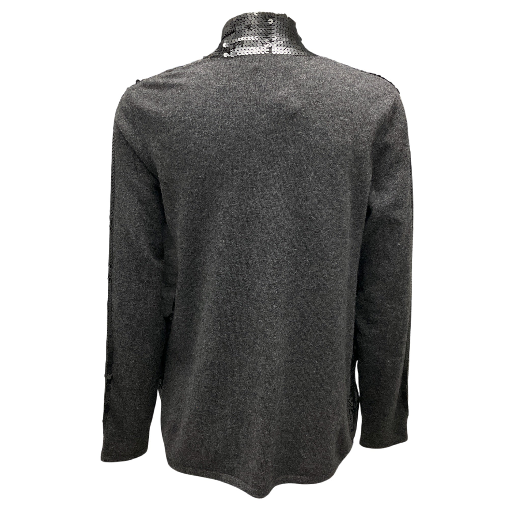 TSE Charcoal Grey Sequined Cashmere Knit Cardigan Sweater