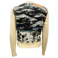 Load image into Gallery viewer, Hermes Ivory Multi Scarf Print Wool Knit Cardigan Sweater
