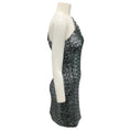 Load image into Gallery viewer, Haney Silver Metallic Sequined One Shoulder Mini Dress
