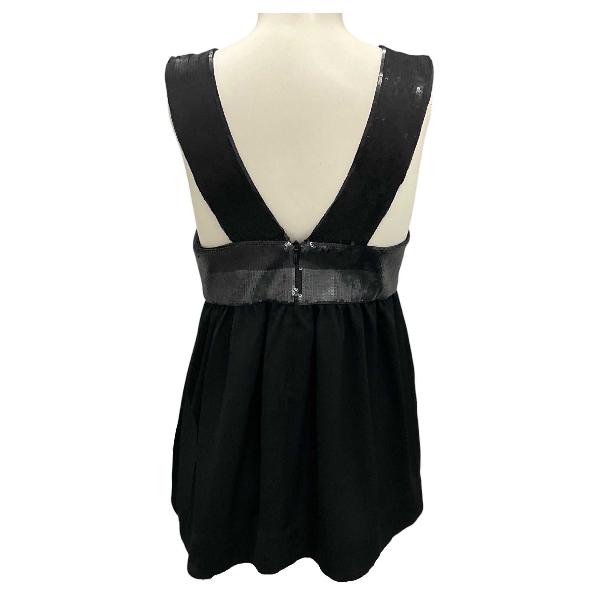 Proenza Schouler Black Re Edition Fall 2002 Textured Crepe Sequin Tank