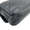 Load image into Gallery viewer, Saint Laurent Grey Crinkled Leather Niki Shoulder Bag

