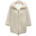 Load image into Gallery viewer, Herno Ivory 2021 Zip-Front Cable Knit Wool Down Puffer Coat
