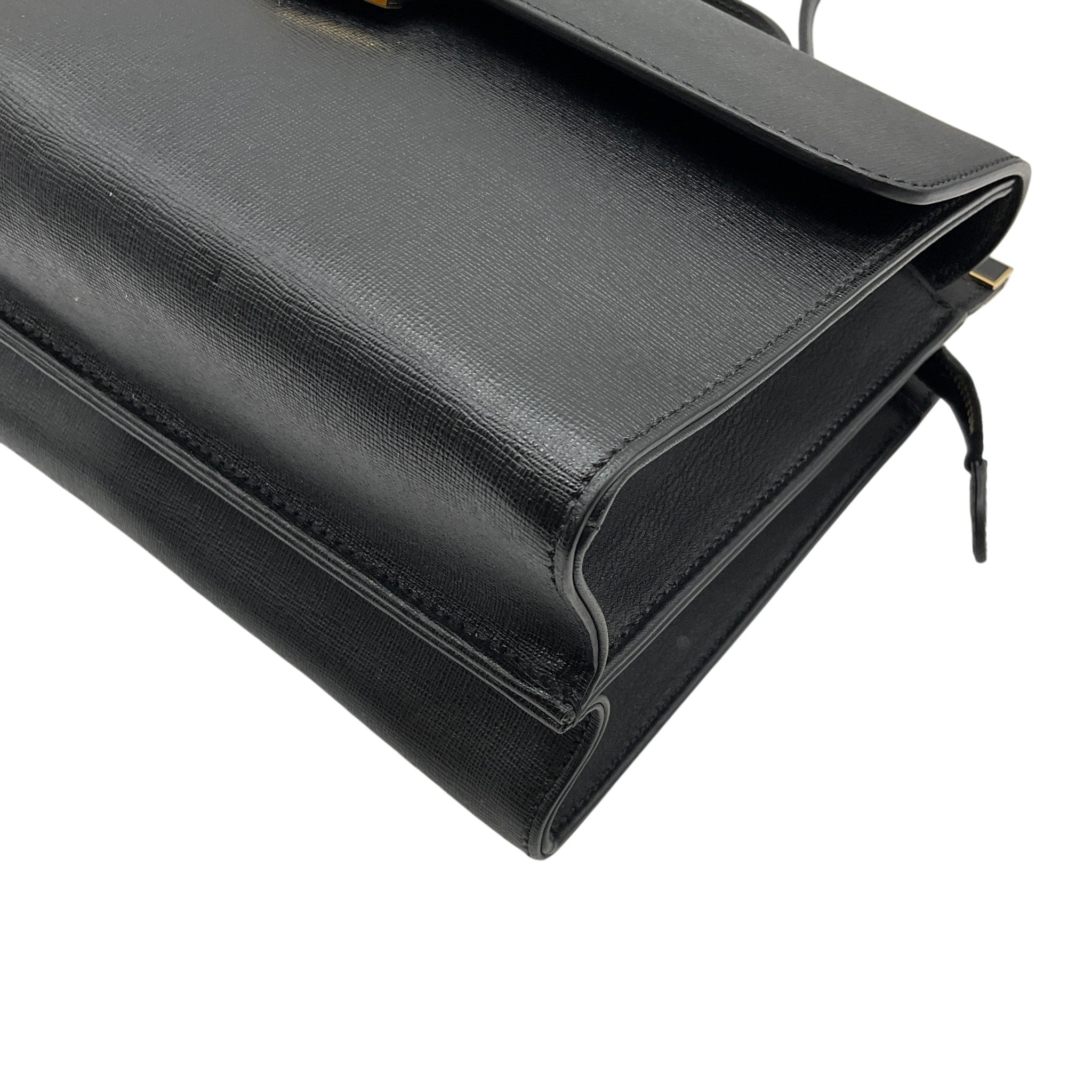 Fendi Black Saffiano Leather Demi Jour Shoulder Bag