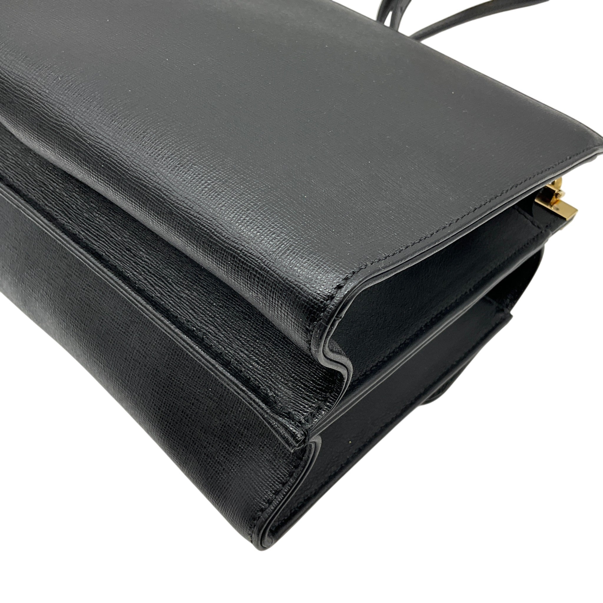 Fendi Black Saffiano Leather Demi Jour Shoulder Bag
