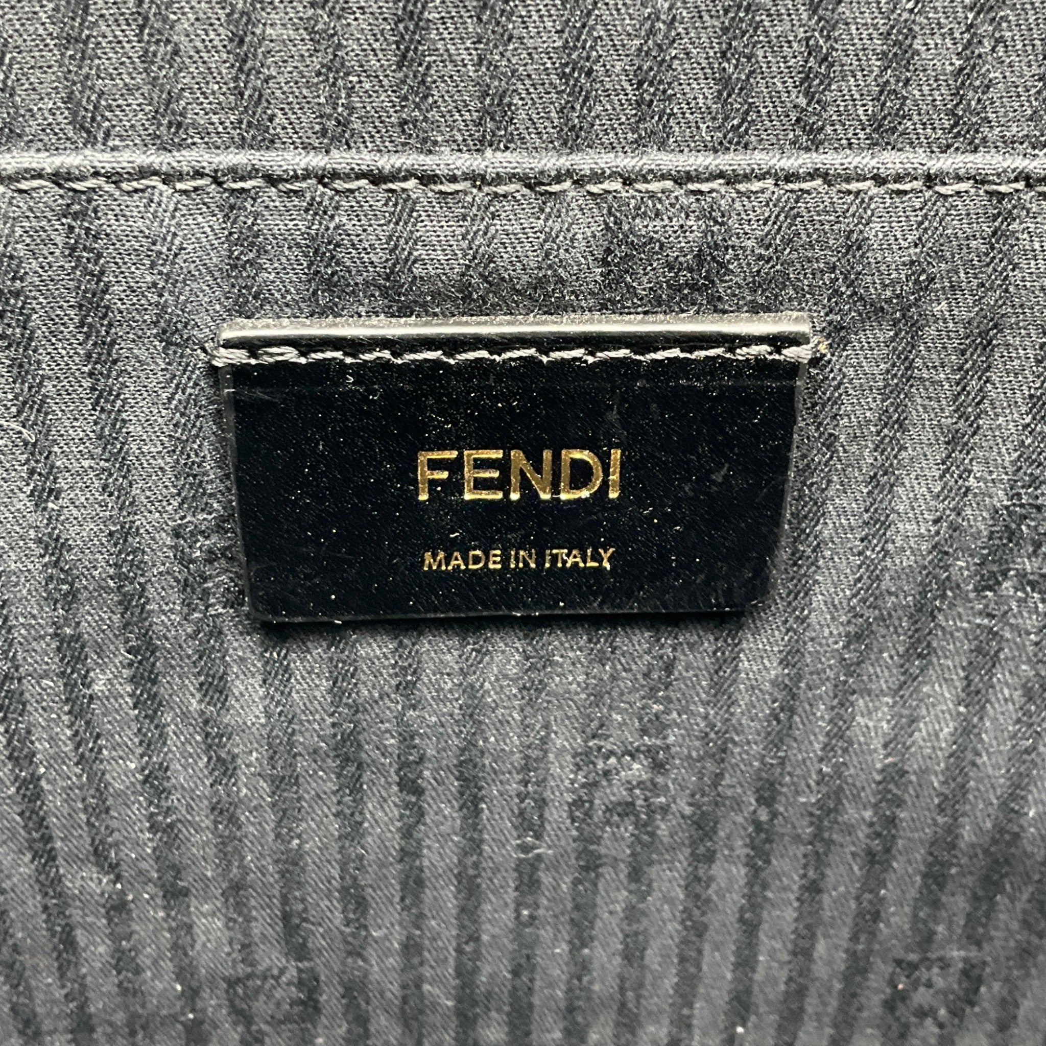 Fendi Black Saffiano Leather Demi Jour Shoulder Bag