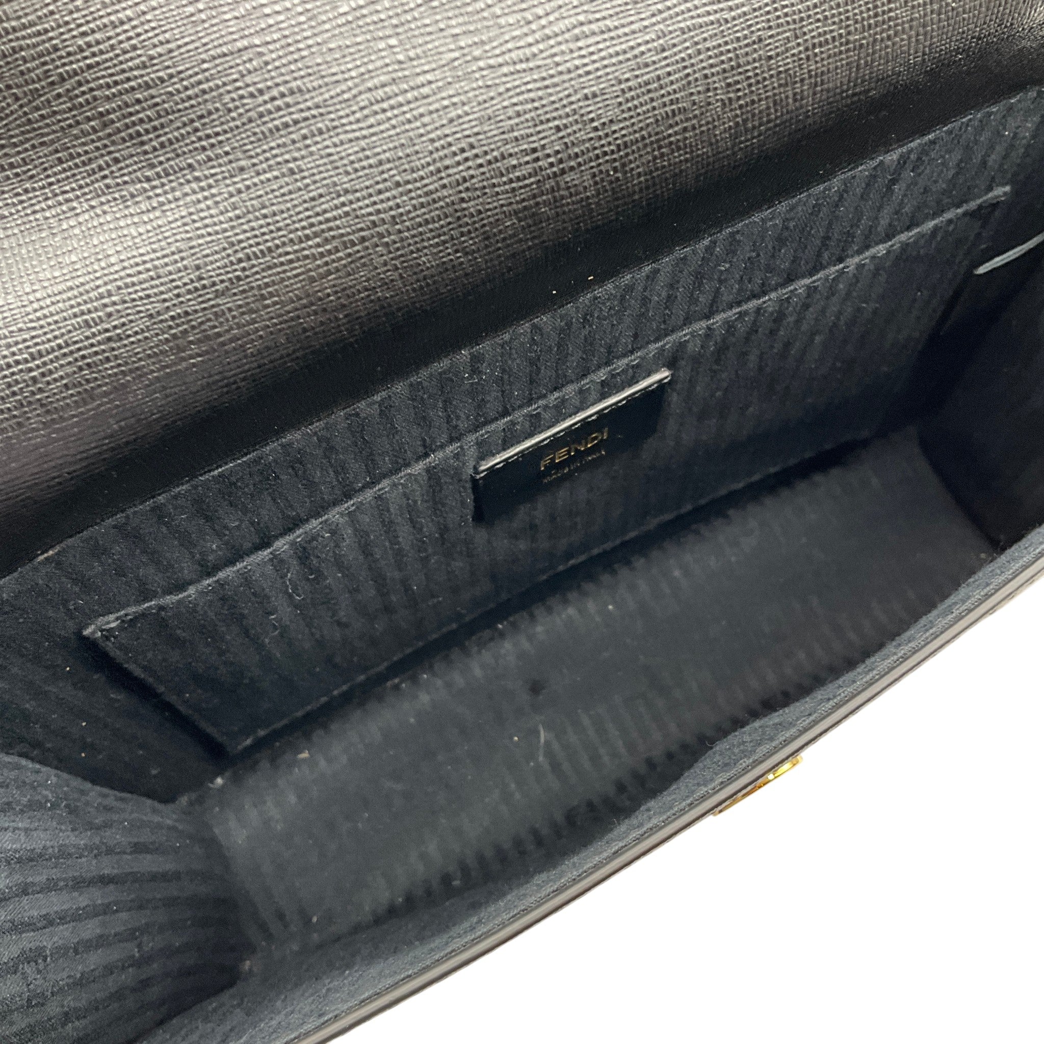 Fendi Black Saffiano Leather Demi Jour Shoulder Bag