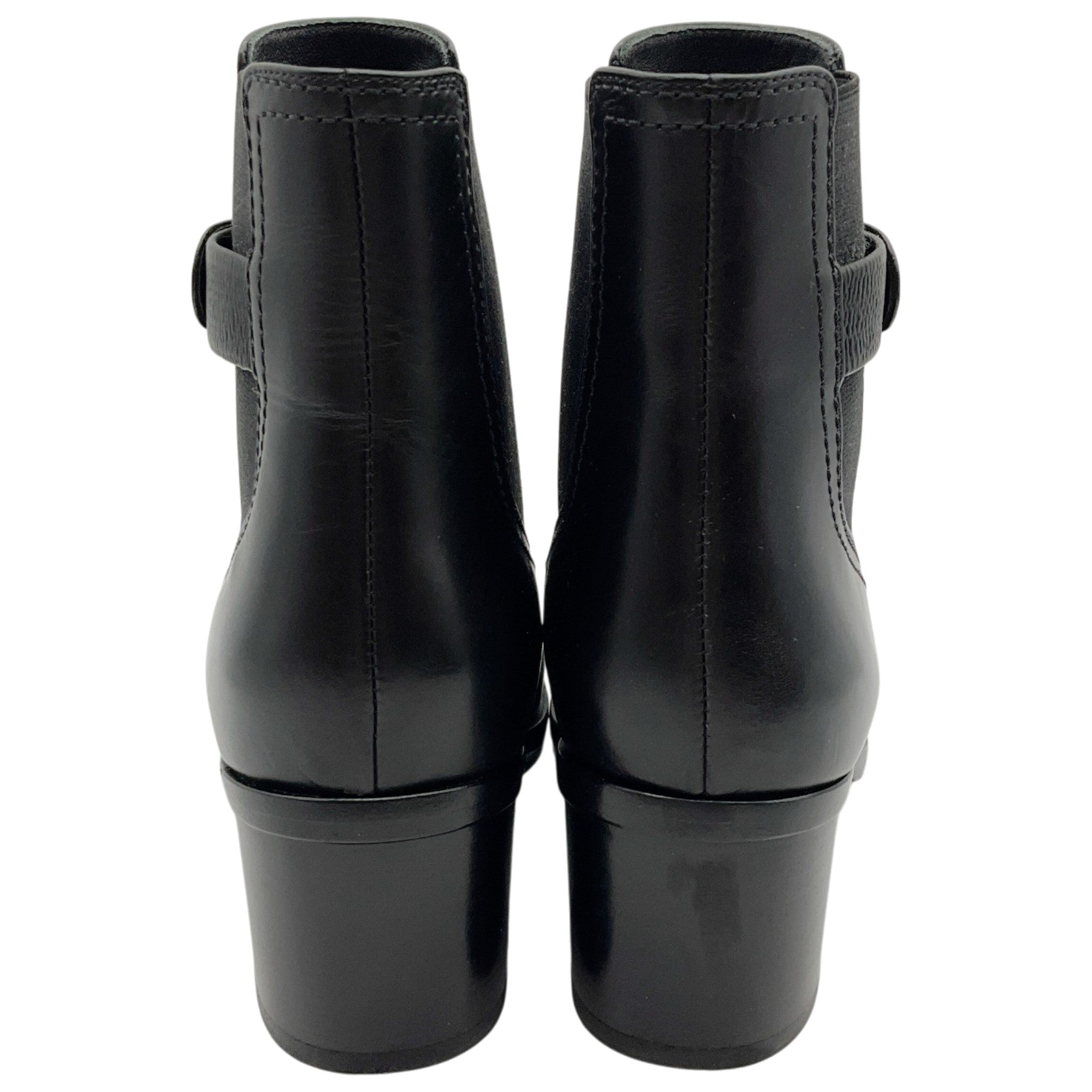 Chanel Black Leather CC Chelsea Boots