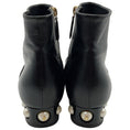 Load image into Gallery viewer, Chanel Black Leather Ankle Boots with Pearl Embellished Heel
