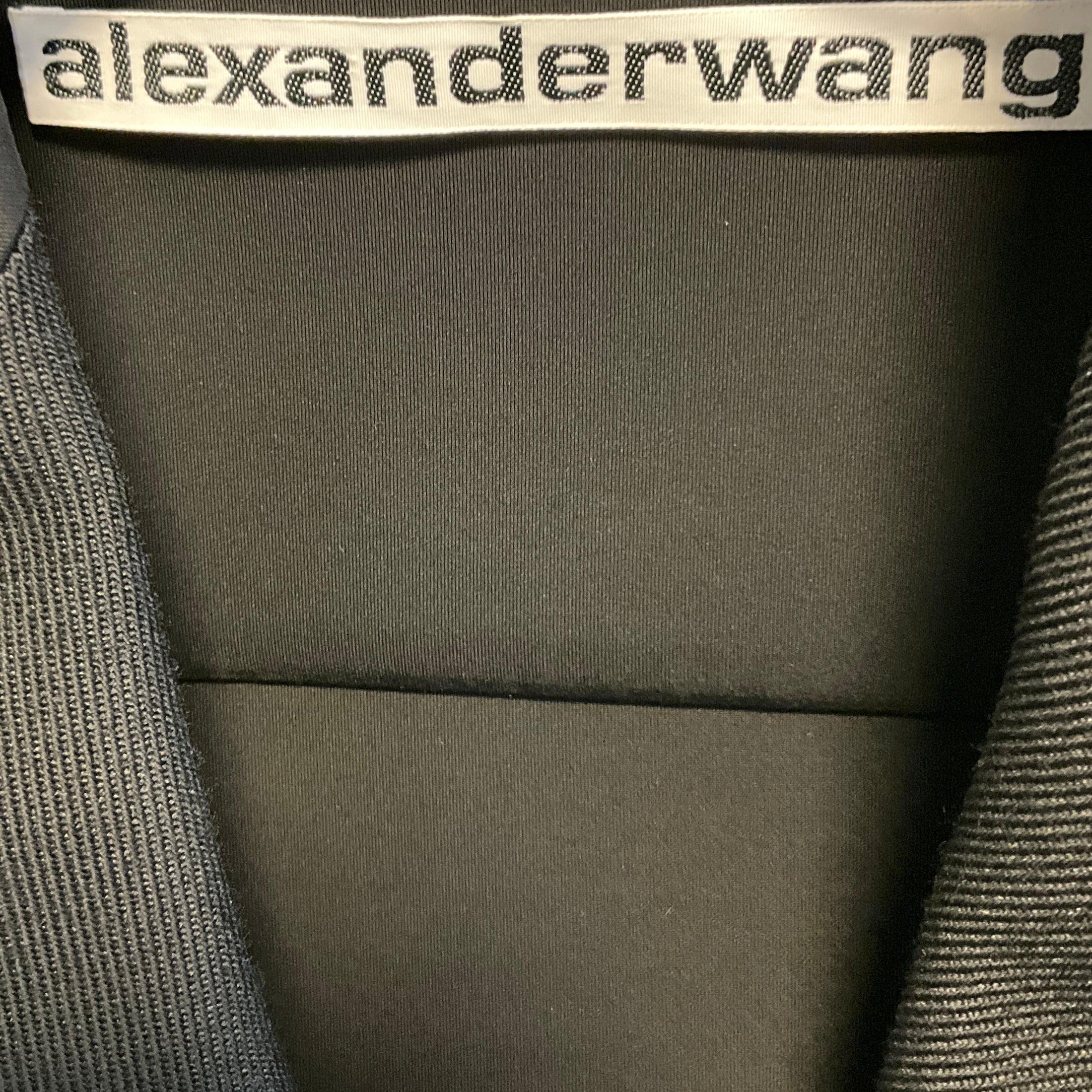 Alexander Wang Black Three Button Scuba Nylon Stretch Jacket