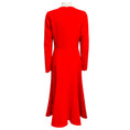Load image into Gallery viewer, Carolina Herrera Red Long Sleeved Crepe Midi Dress
